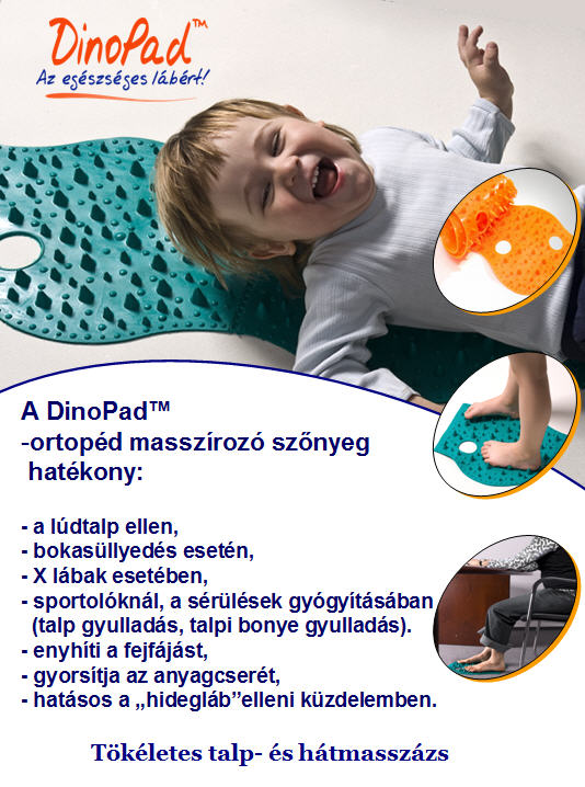 DinoPad - ortopéd masszírozó szonyeg - nem csak lúdtalp kezelésére!